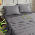 Queen Sheet Set – 100% Bamboo Viscose, Cooling, 16" Deep Pocket, Silver Grey